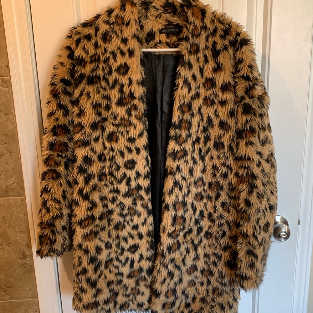 Faux fur coat